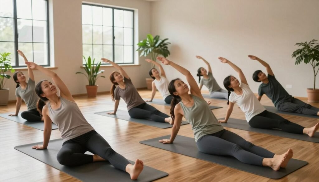 benefícios de alongamentos guiados