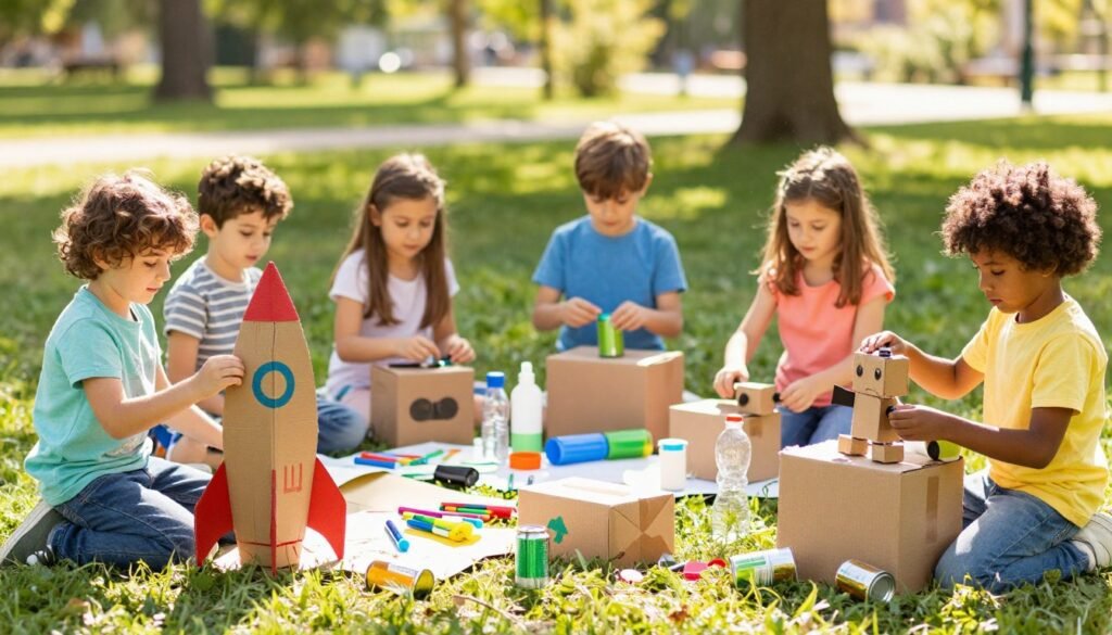 brincadeiras com materiais recicláveis